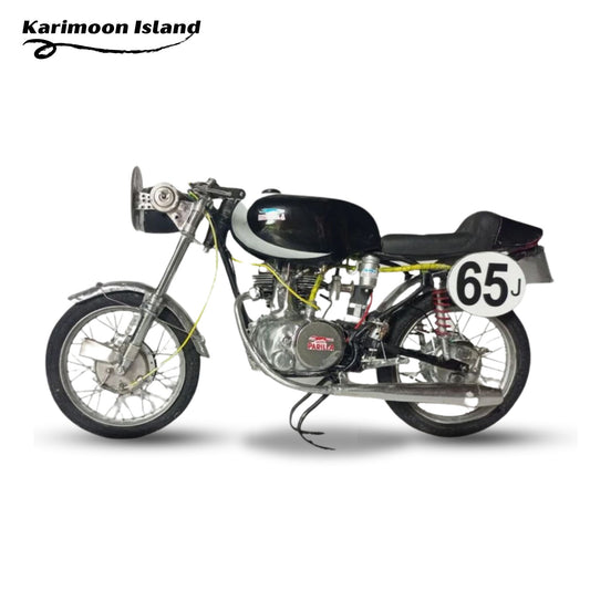 Handmade Miniature Parilla Motorcycle Classic Used Waste Cans Classic Vintage Model, Homemade Classic Parilla DIY Miniature Vintage Model