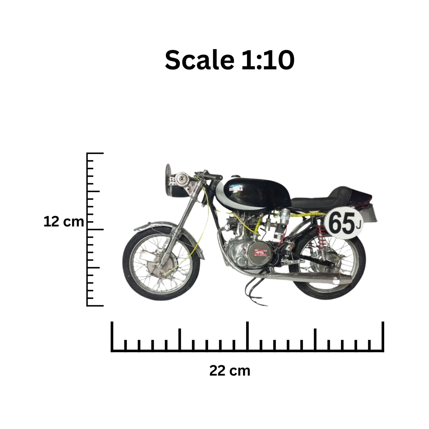 Handmade Miniature Parilla Motorcycle Classic Used Waste Cans Classic Vintage Model, Homemade Classic Parilla DIY Miniature Vintage Model