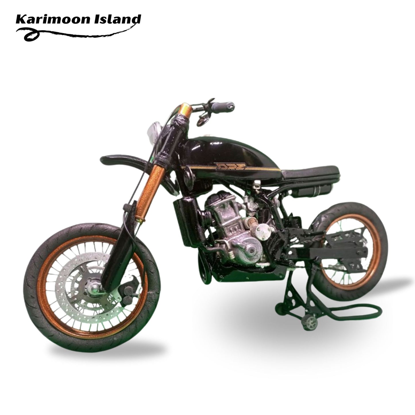 Handmade Miniature Collectible Motorcycles of Suzuki DR-Z400 Model Made from Scratch