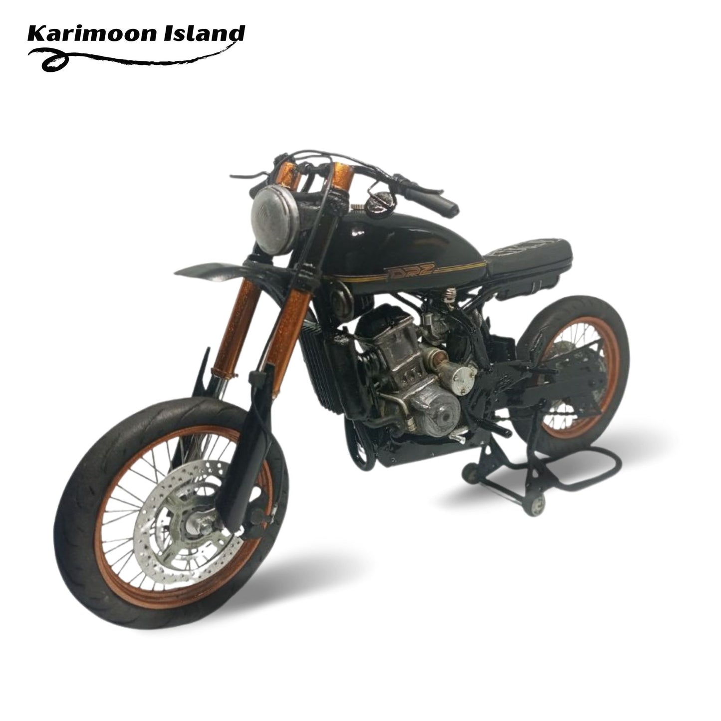 Handmade Miniature Collectible Motorcycles of Suzuki DR-Z400 Model Made from Scratch