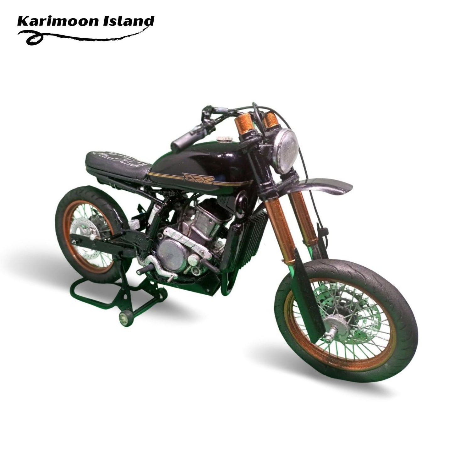 Handmade Miniature Collectible Motorcycles of Suzuki DR-Z400 Model Made from Scratch