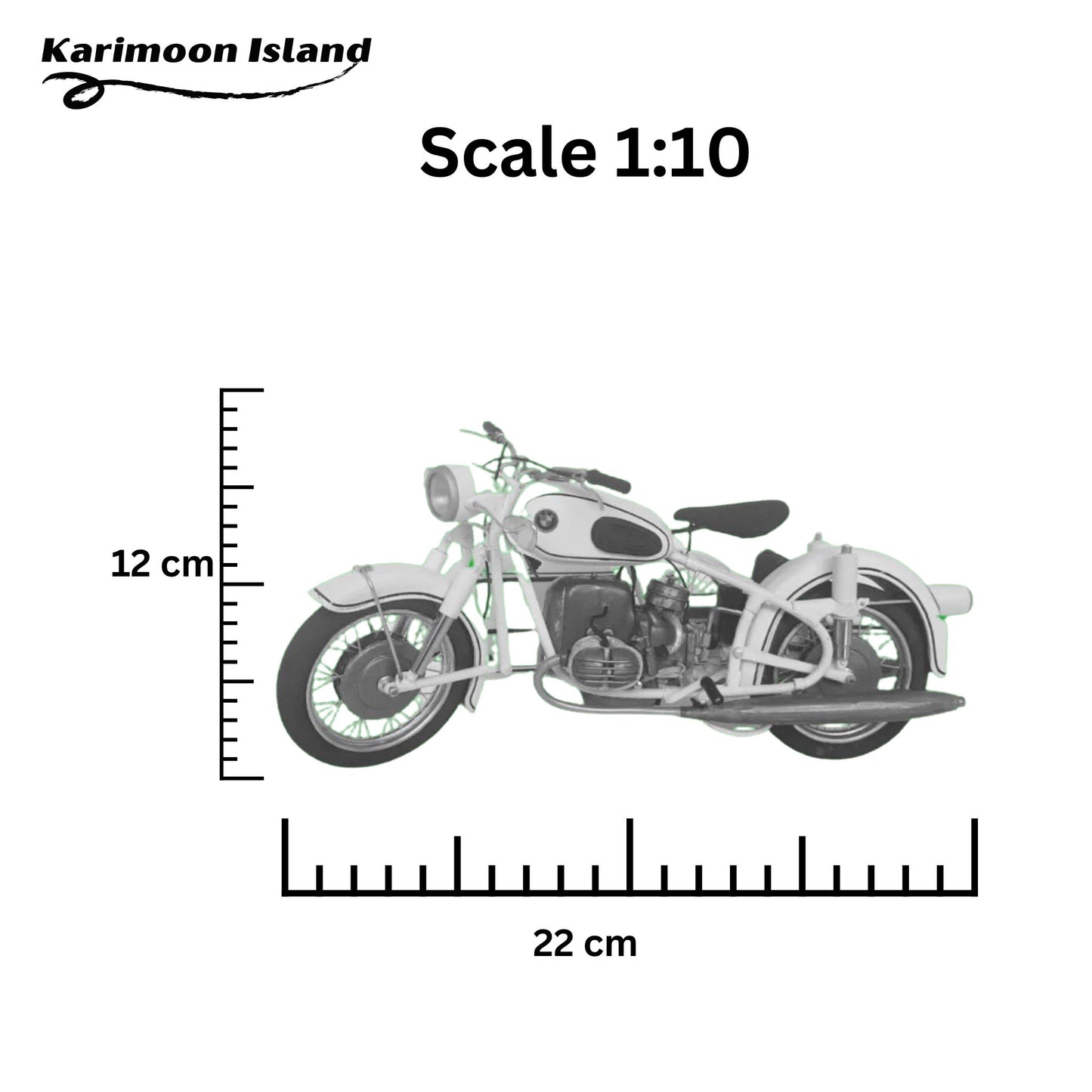 Affordable Handmade Miniature of BMW R50 Motor Classic Vintage Model Made from Scratch