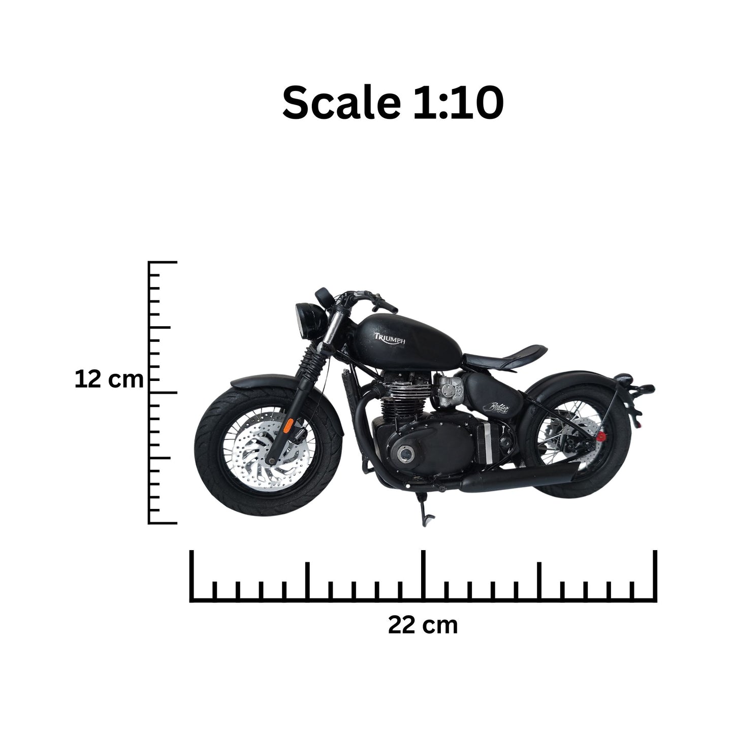 Handmade Miniature Motorcycle Triumph Bobber Black (Pre-Order)