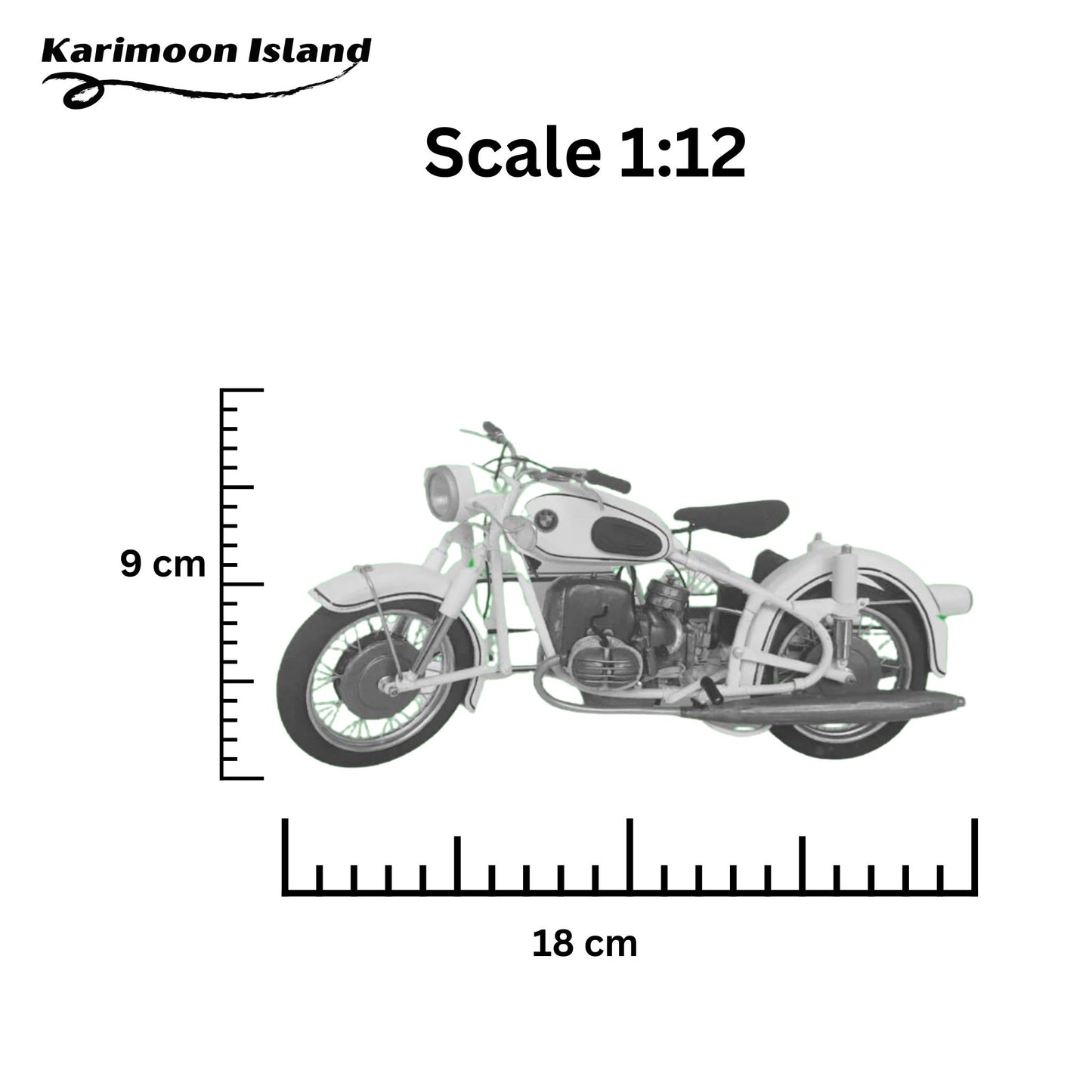 Affordable Handmade Miniature of BMW R50 Motor Classic Vintage Model Made from Scratch