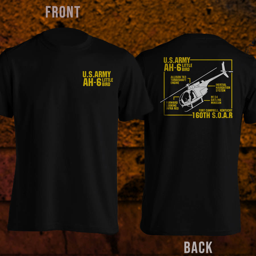 U.S ARMY AH-6 Little Bird Fort Campbell, Kentucky 160th S.O.A.R T-Shirt