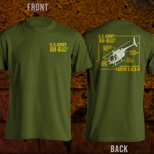 U.S ARMY AH-6 Little Bird Fort Campbell, Kentucky 160th S.O.A.R T-Shirt