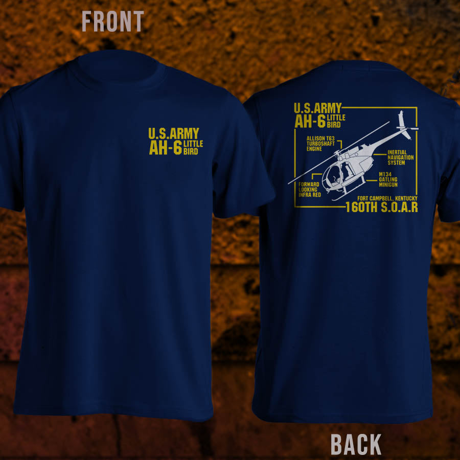 U.S ARMY AH-6 Little Bird Fort Campbell, Kentucky 160th S.O.A.R T-Shirt