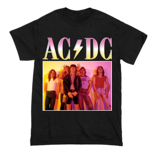 Acdc Short Sleeve Famous Shirt Men and Women Cotton T-Shirt