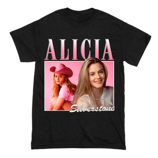 Alicia Silverstone Short Sleeve Famous Shirt Men and Women Cotton T-Shirt