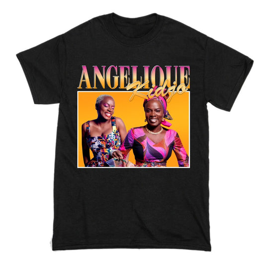 Angelioue Kidjo Short Sleeve Famous Shirt Men and Women Cotton T-Shirt