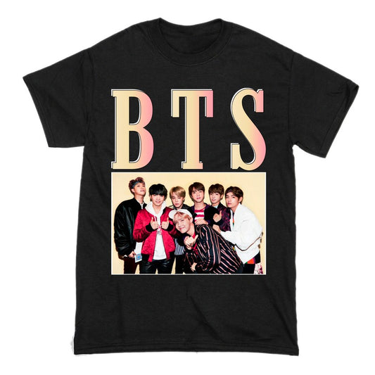 BTS Short Sleeve Famous Shirt Men and Women Cotton T-Shirt