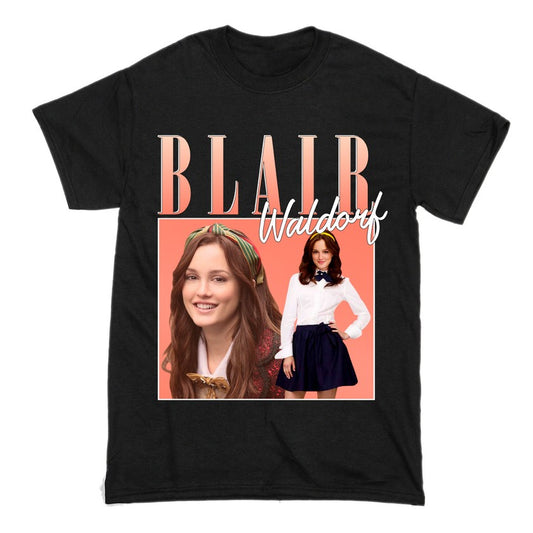 Blair Waldorf Gossip Girl Short Sleeve Famous Shirt Men and Women Cotton T-Shirt