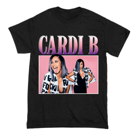 Cardi B Short Sleeve Famous Shirt Men and Women Cotton T-Shirt