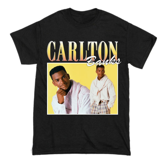 Carlton Banks Short Sleeve Famous Shirt Men and Women Cotton T-Shirt