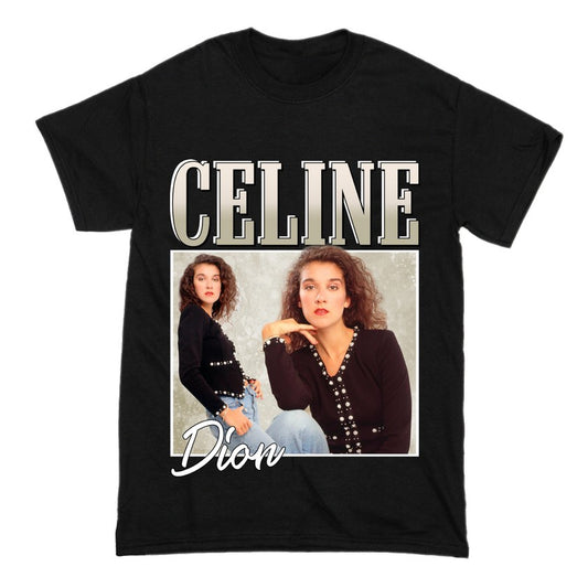 Celine Dion Short Sleeve Famous Shirt Men and Women Cotton T-Shirt