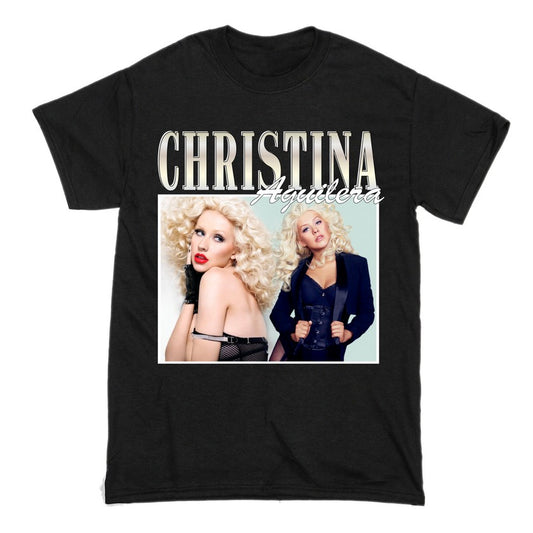 Christina Aguilera Short Sleeve Famous Shirt Men and Women Cotton T-Shirt