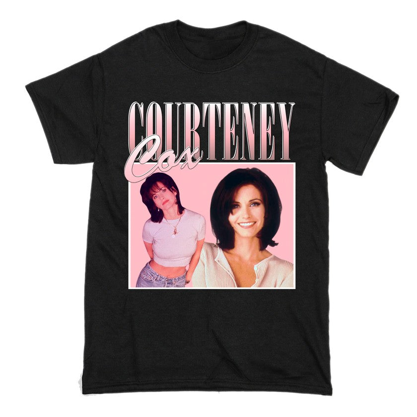 Courteney Cox Short Sleeve Famous Shirt Men and Women Cotton T-Shirt