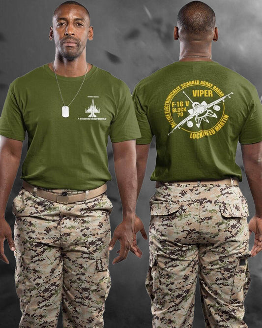 U.S ARMY F-16 Fighting Falcon Block 70 Viper Lockheed Martin T-Shirt