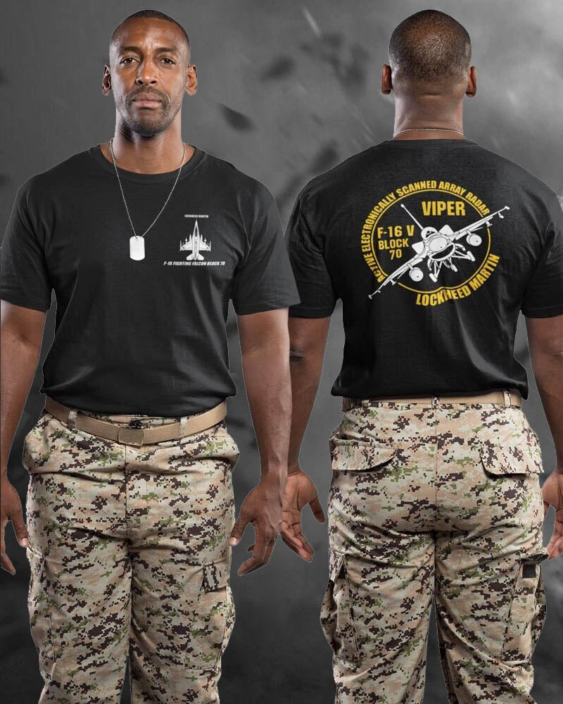 U.S ARMY F-16 Fighting Falcon Block 70 Viper Lockheed Martin T-Shirt