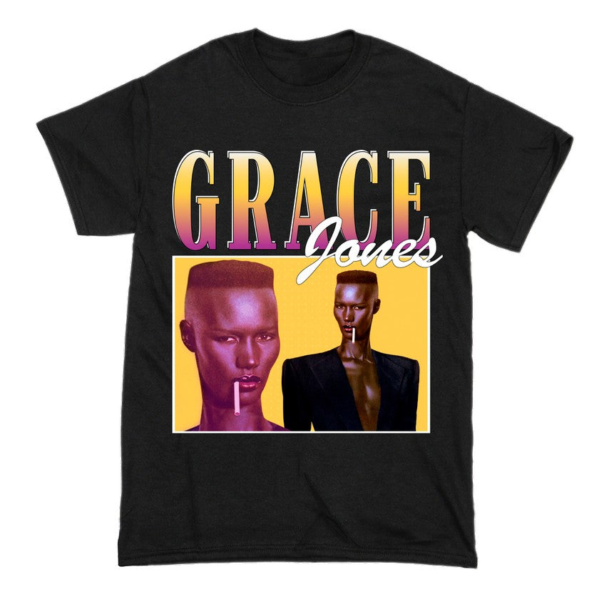 Grace Jones Vote 1 Short Sleeve Famous Shirt Men and Women Cotton T-Shirt