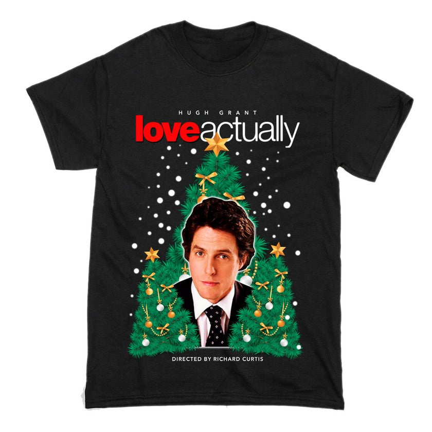 Hugh Grant Love Actually Short Sleeve Famous Shirt Men and Women Cotton T-Shirt