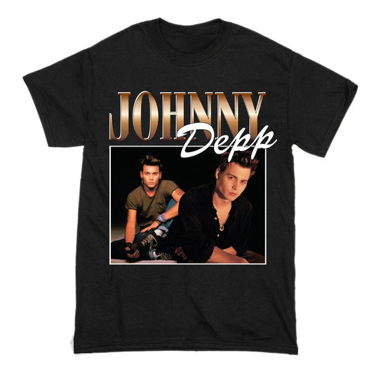 Johnny Depp Short Sleeve Famous Shirt Men and Women Cotton T-Shirt