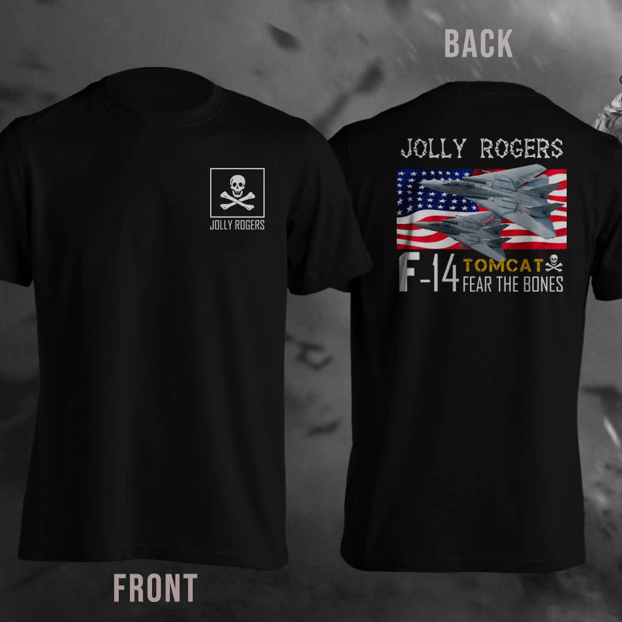 JOLLY ROGERS F-14 Tomcat Fear The Bones T-Shirt