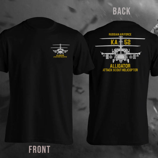 Russian Air Force KA-52 Alligator Attack Scout Helicopter T-Shirt