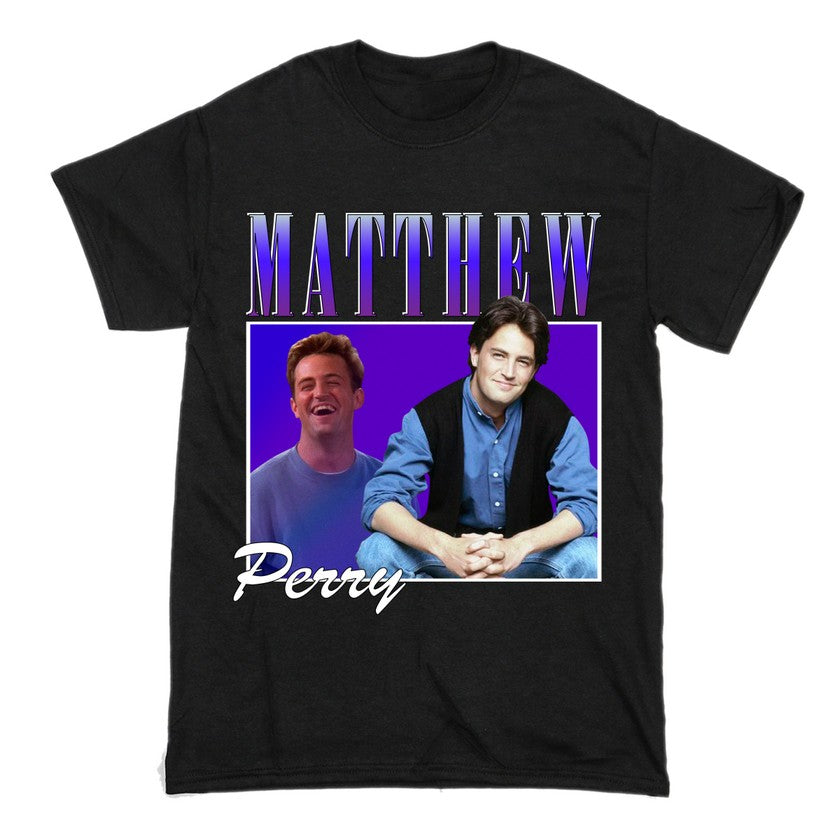 Matthew Perry Short Sleeve Famous Shirt Men and Women Cotton T-Shirt