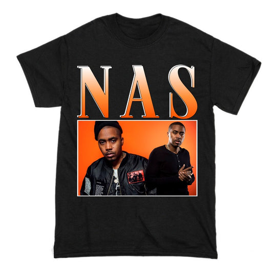 Nas Short Sleeve Famous Shirt Men and Women Cotton T-Shirt