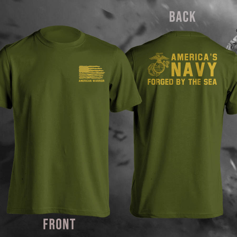 American Warrior America's Navy Forget By The Sea T-Shirt