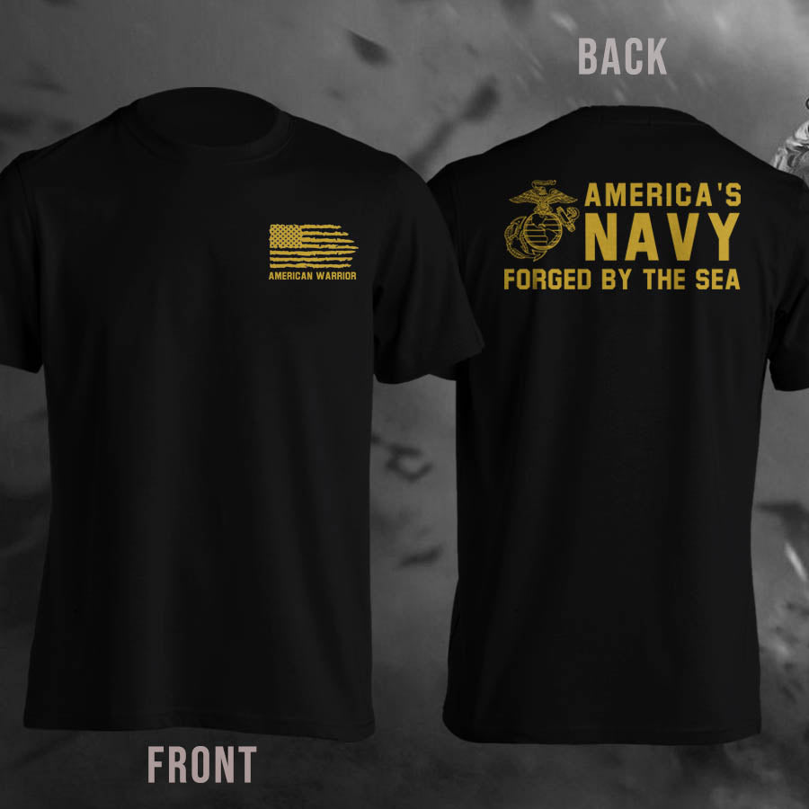 American Warrior America's Navy Forget By The Sea T-Shirt