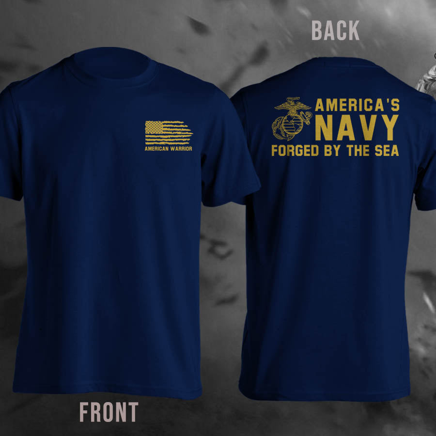 American Warrior America's Navy Forget By The Sea T-Shirt