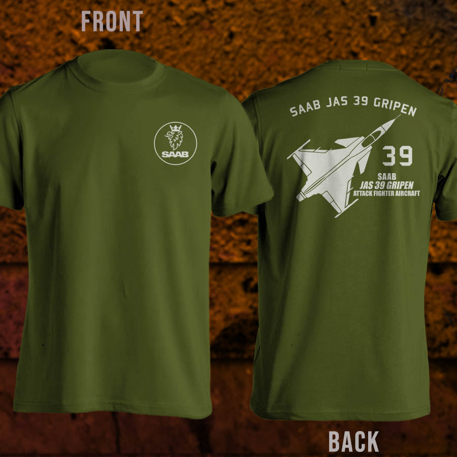 Saab Jas 39 Gripen Attack Fighter Aircraft T-Shirt