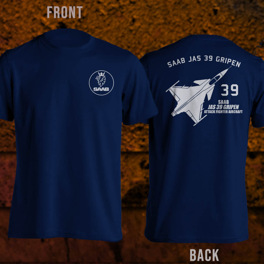 Saab Jas 39 Gripen Attack Fighter Aircraft T-Shirt