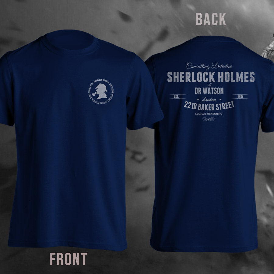 Consulting detective SHERLOCK HOLMES Dr WATSON  movie T-shirt