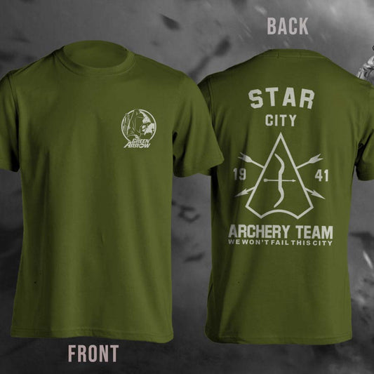 Green Arrow Star City Archery Team Unisex Shor Sleeve T-shirt