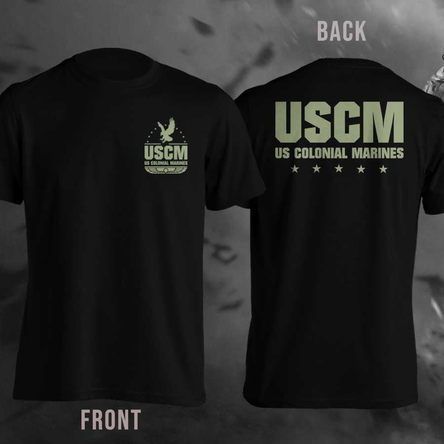 USCM us colonial marines team against aliens T-shirt