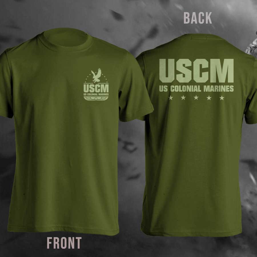 USCM us colonial marines team against aliens T-shirt