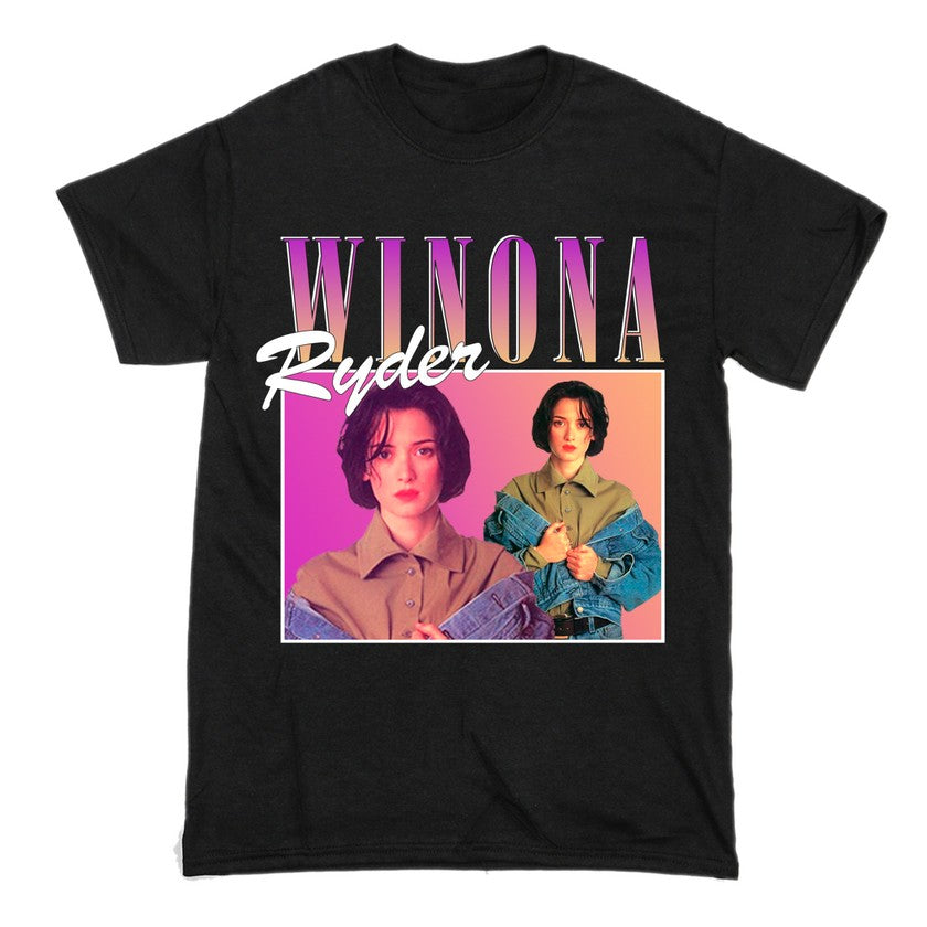 Winona Ryder Short Sleeve Famous Shirt Men and Women Cotton T-Shirt