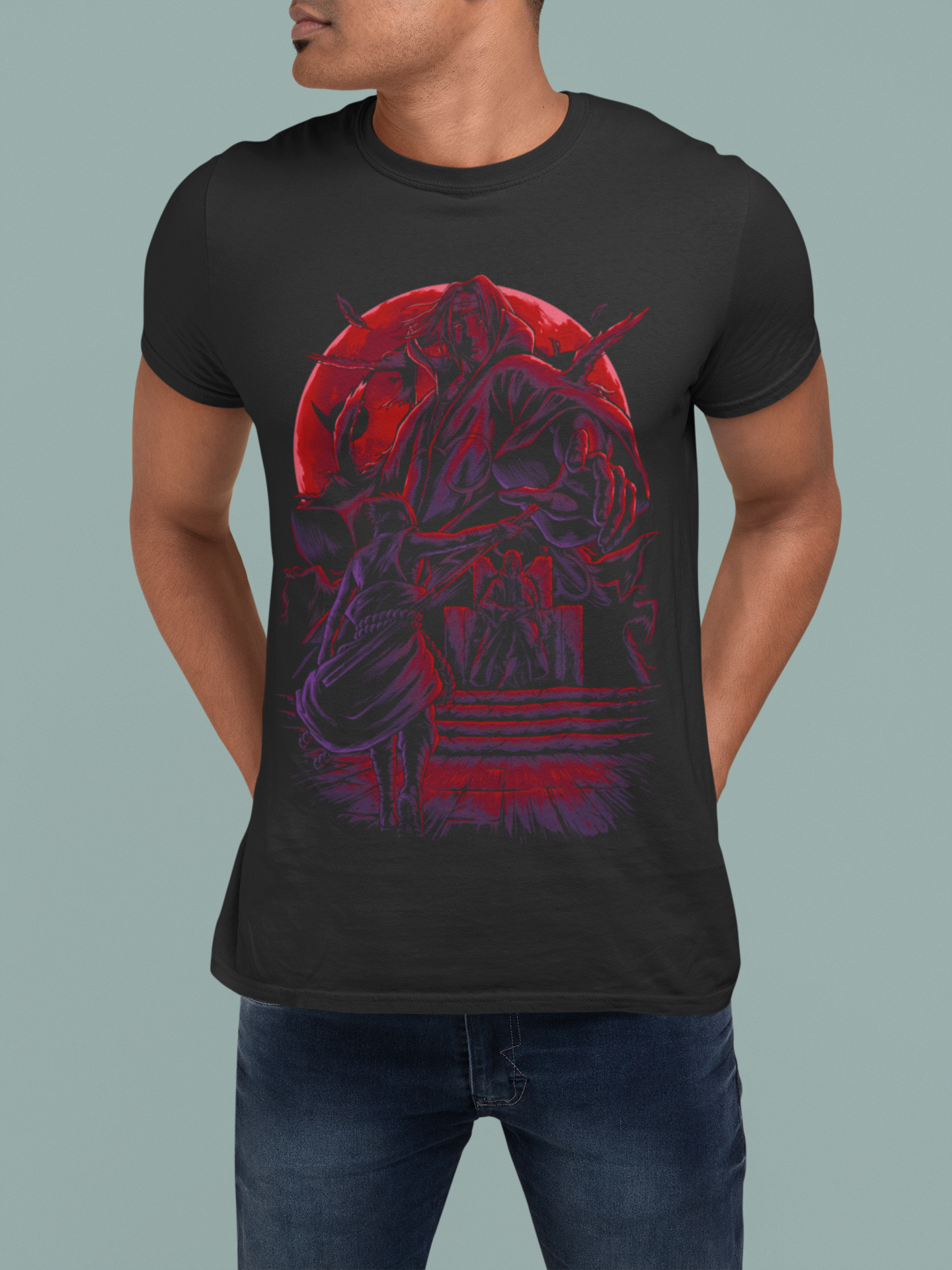 Battle of the Uchiha Brothers Fine in the Darkness T-Shirt